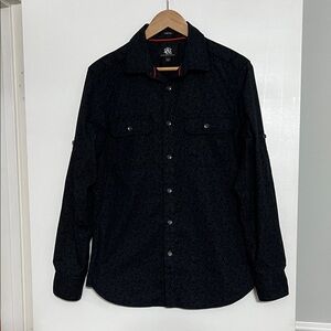 Rock & Republic Black Floral Pattern Shirt
